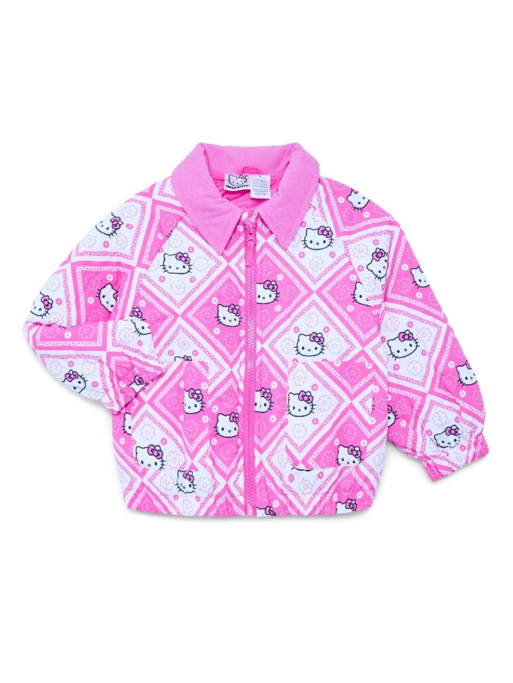 Hello Kitty Pink and White Paisley Toddler Girls Jacket - 5T